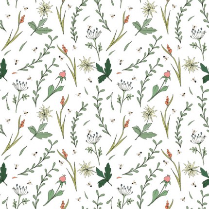 Alessandra Spada, fabric, pattern, wild flower